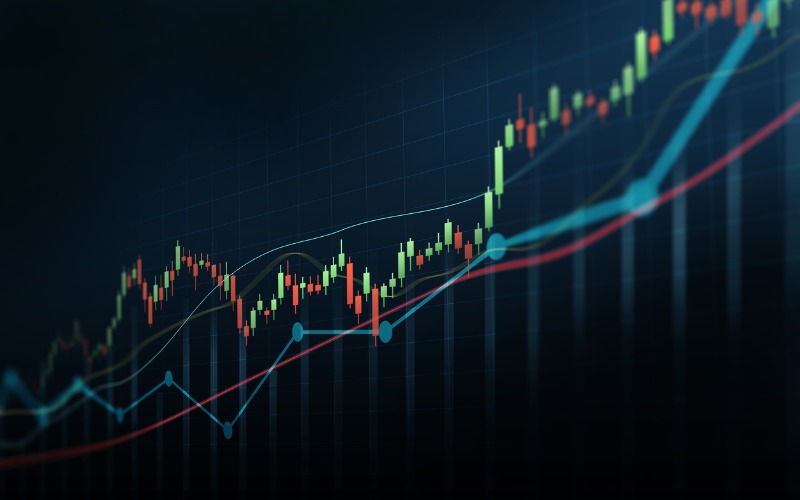 abstract-financial-graph-with-up-trend-line-candlestick-chart-in-on-picture-id1262836699